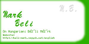 mark beli business card